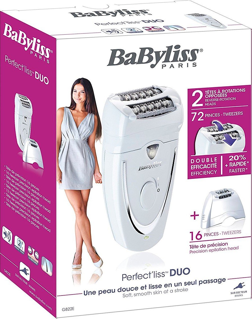 Эпилятор BaByliss G822E купить | ELMIR - цена, отзывы, характеристики