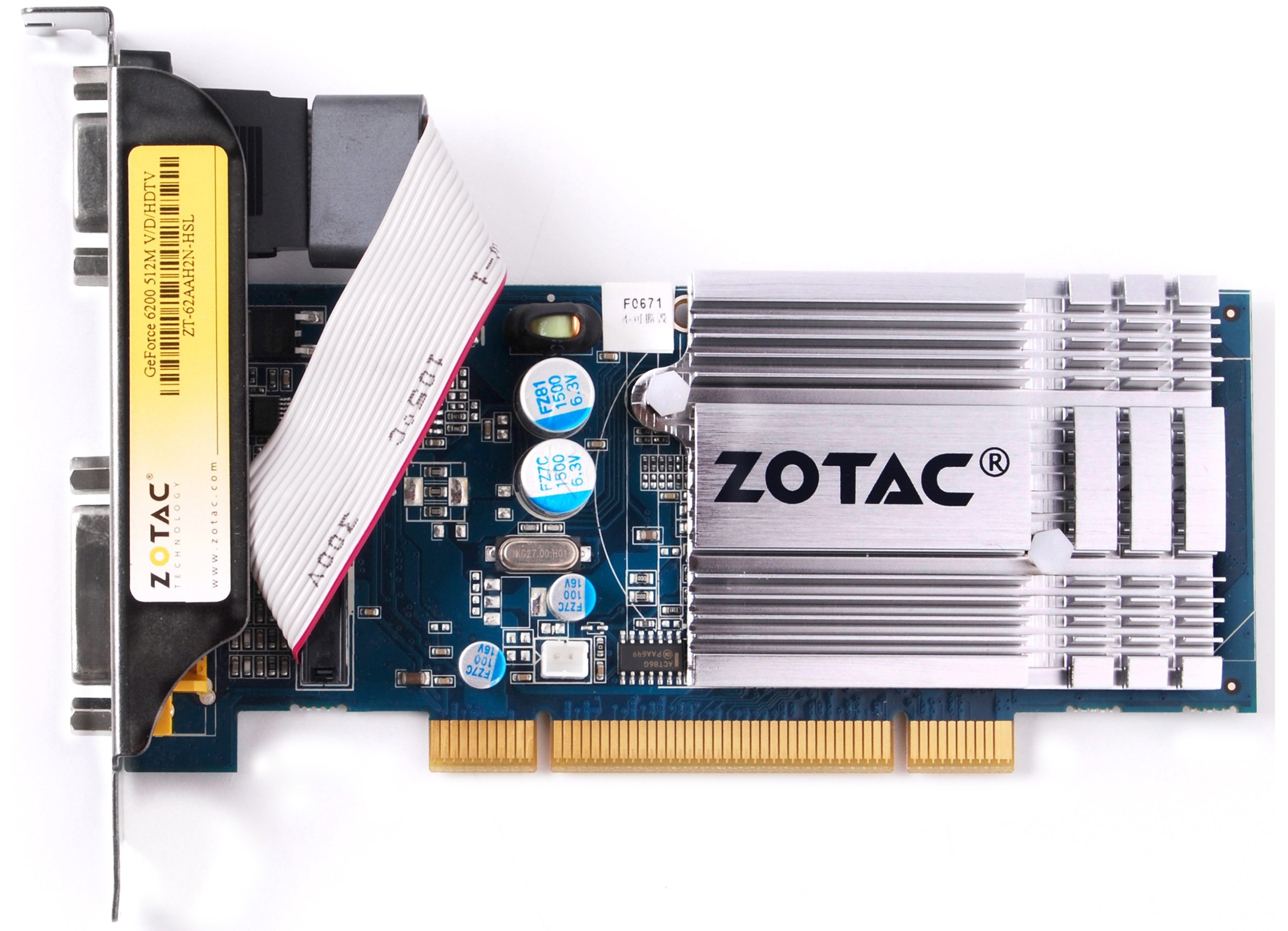 Видеокарта Zotac AGP GeForce 6200 512MB DDR2 (ZT-62AAH2N-HSL) - купить ...