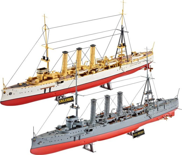 Набор моделей Revell Немецкие крейсеры Дрезден и Эмден 1:350