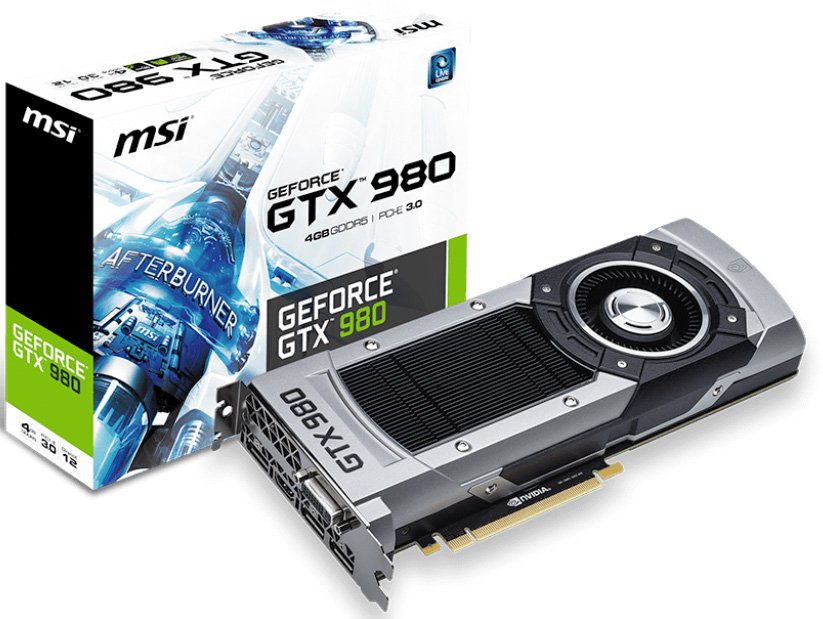 Видеокарта MSI PCI-E GeForce GTX980 4GB DDR5 (GTX 980 4GD5T