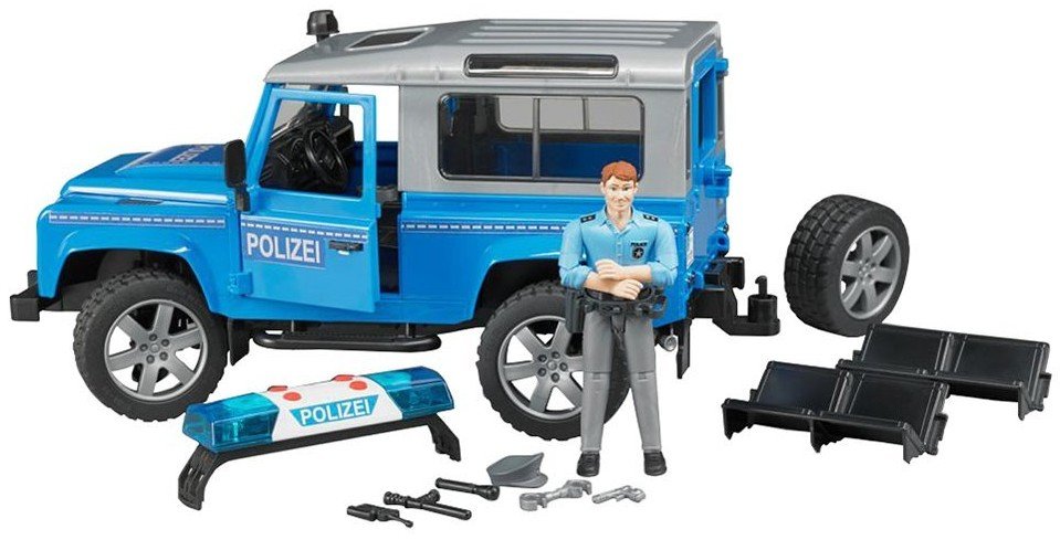 Полицейская машина Bruder Land Rover Defender фигурка полицейского 1:16 ...