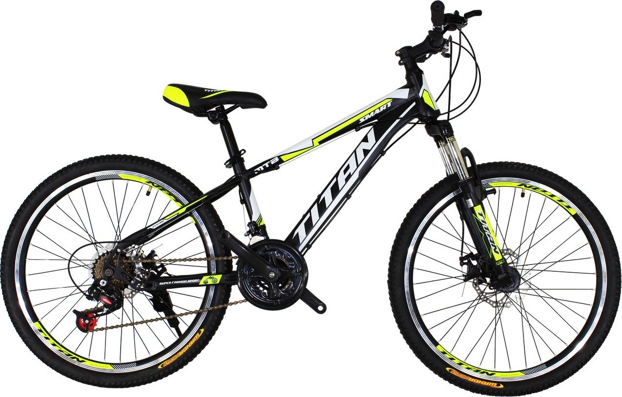 Велосипед Titan Smart Black/LightGreen/White 24