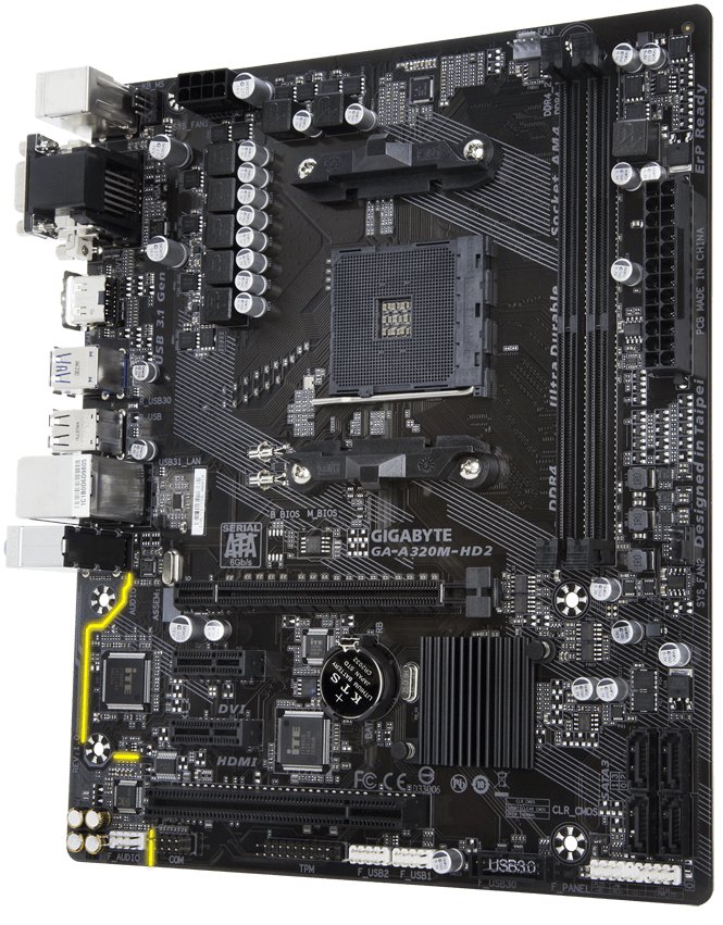Материнская плата Gigabyte GA-A320M-HD2 s-AM4 A320 купить | Elmir ...
