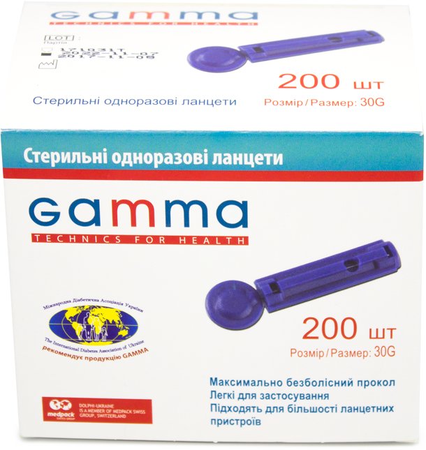 Ланцеты Gamma 200 шт. (LGamma 200) купить | ELMIR - цена, отзывы ...
