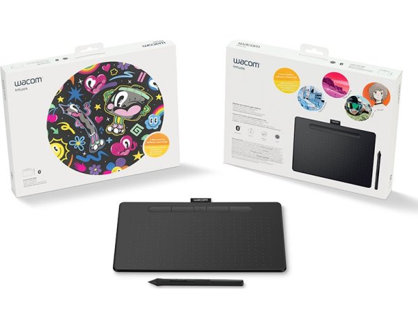 Графический планшет Wacom Intuos M Bluetooth Black (CTL-6100WLK-N