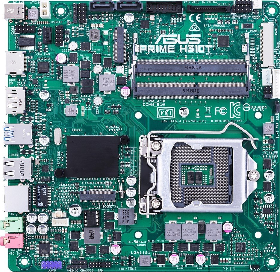 Материнская плата Asus Prime H310T/CSM s-1151 H310 купить | Elmir ...