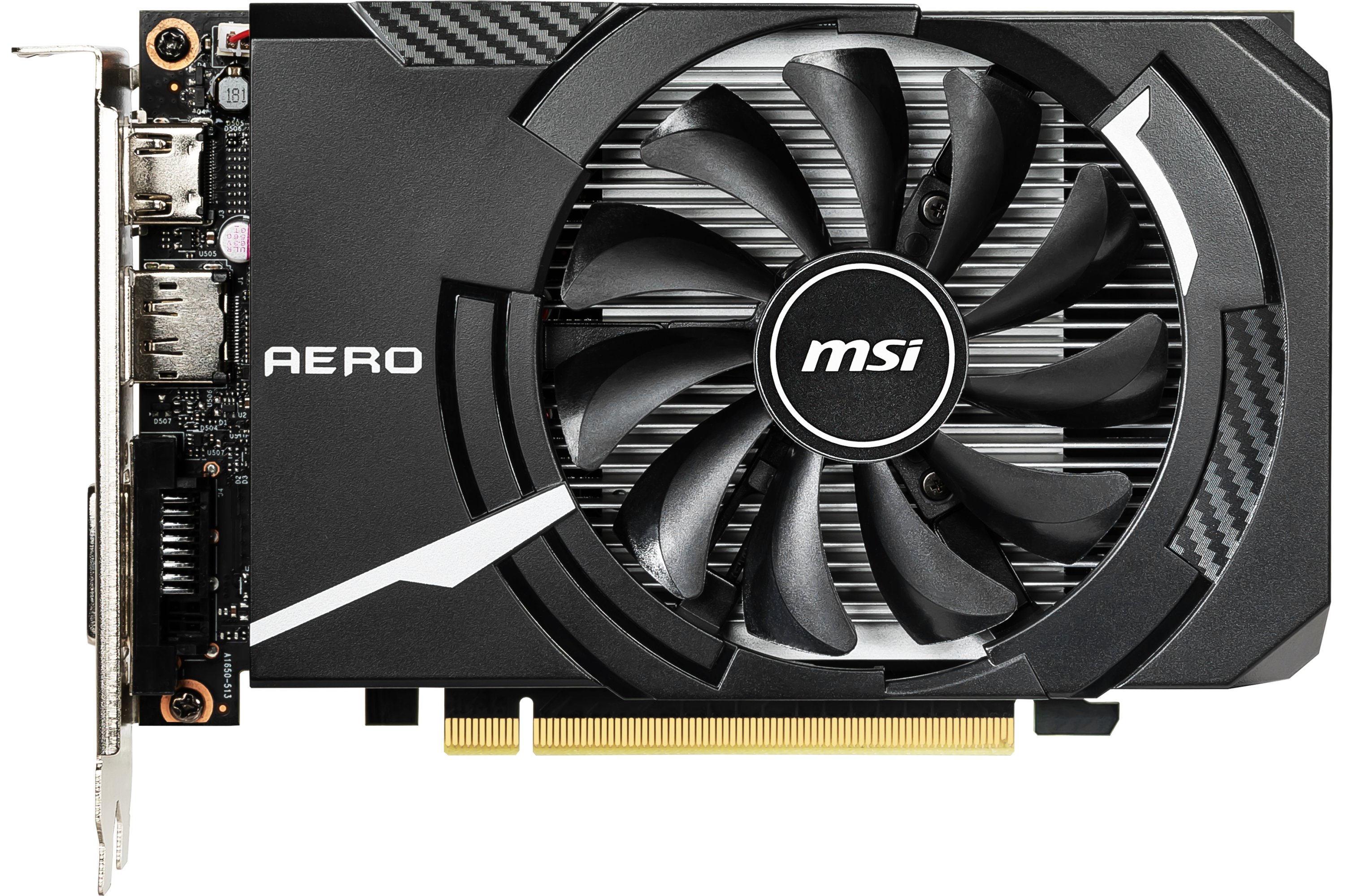 Видеокарта MSI PCI-E GeForce GTX1650 4GB DDR5 (GTX 1650 AERO ITX 4G OC ...