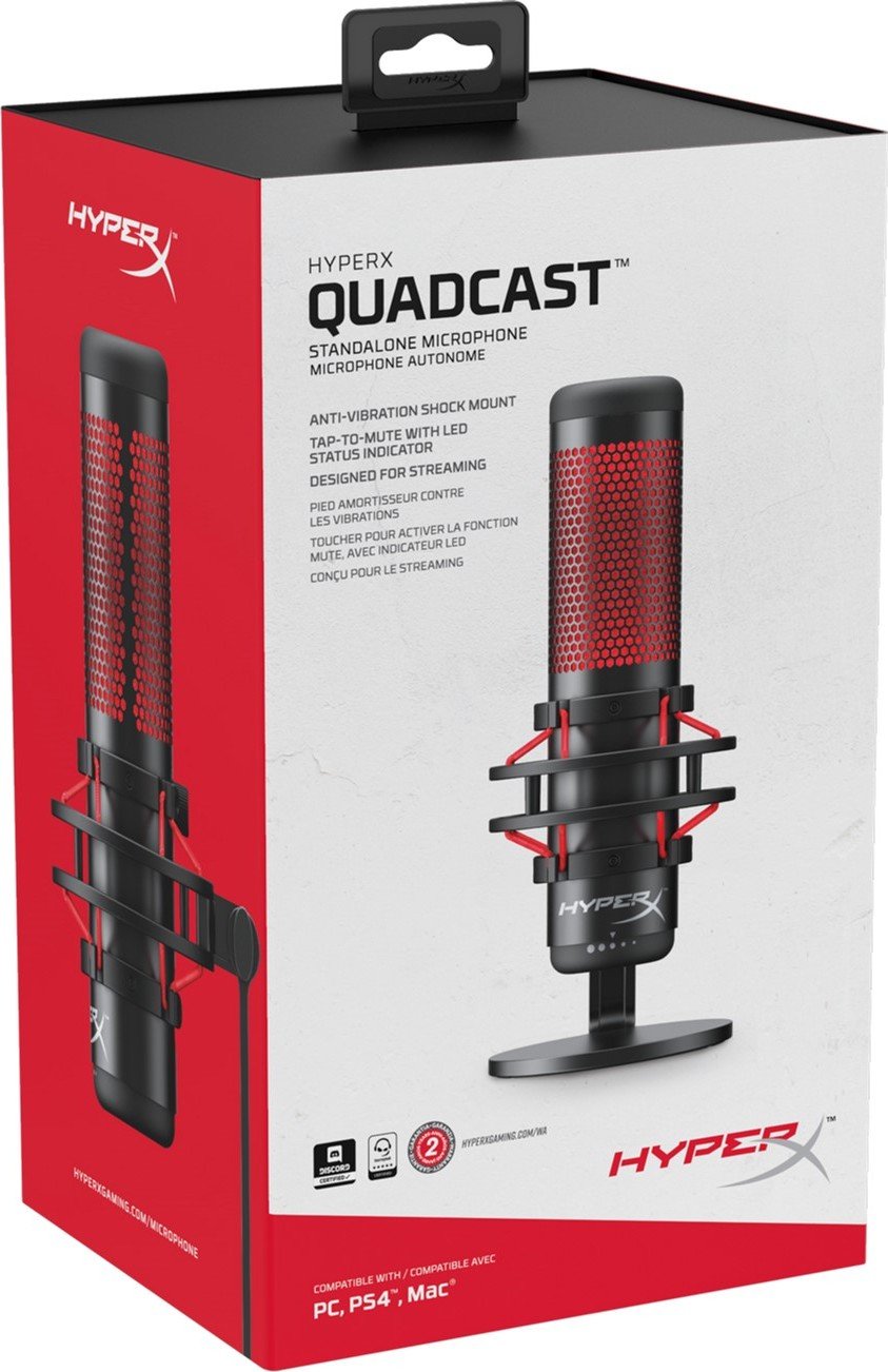 Микрофон HyperX Quadcast (HX-MICQC-BK) купить | ELMIR - цена, отзывы ...