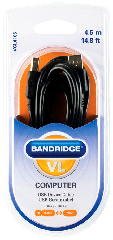 Кабель USB2.0 AM -> BM Bandridge ValueLine VCL4105, 4,5 м купить ...