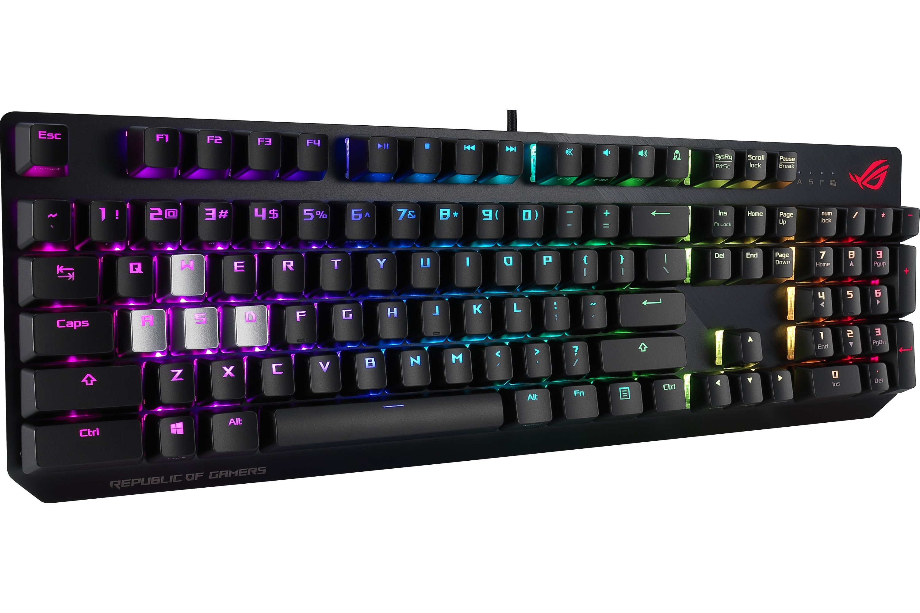 Клавиатура Asus ROG Strix Scope USB MX Cherry Red RGB Ru (90MP0180 ...