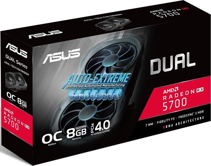 Відеокарта Asus PCI-E Radeon RX 5700 8GB DDR6 (DUAL-RX5700-O8G-EVO