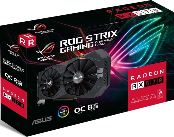 Видеокарта Asus PCI-E Radeon RX 570 8GB DDR5 (ROG-STRIX-RX570-O8G ...