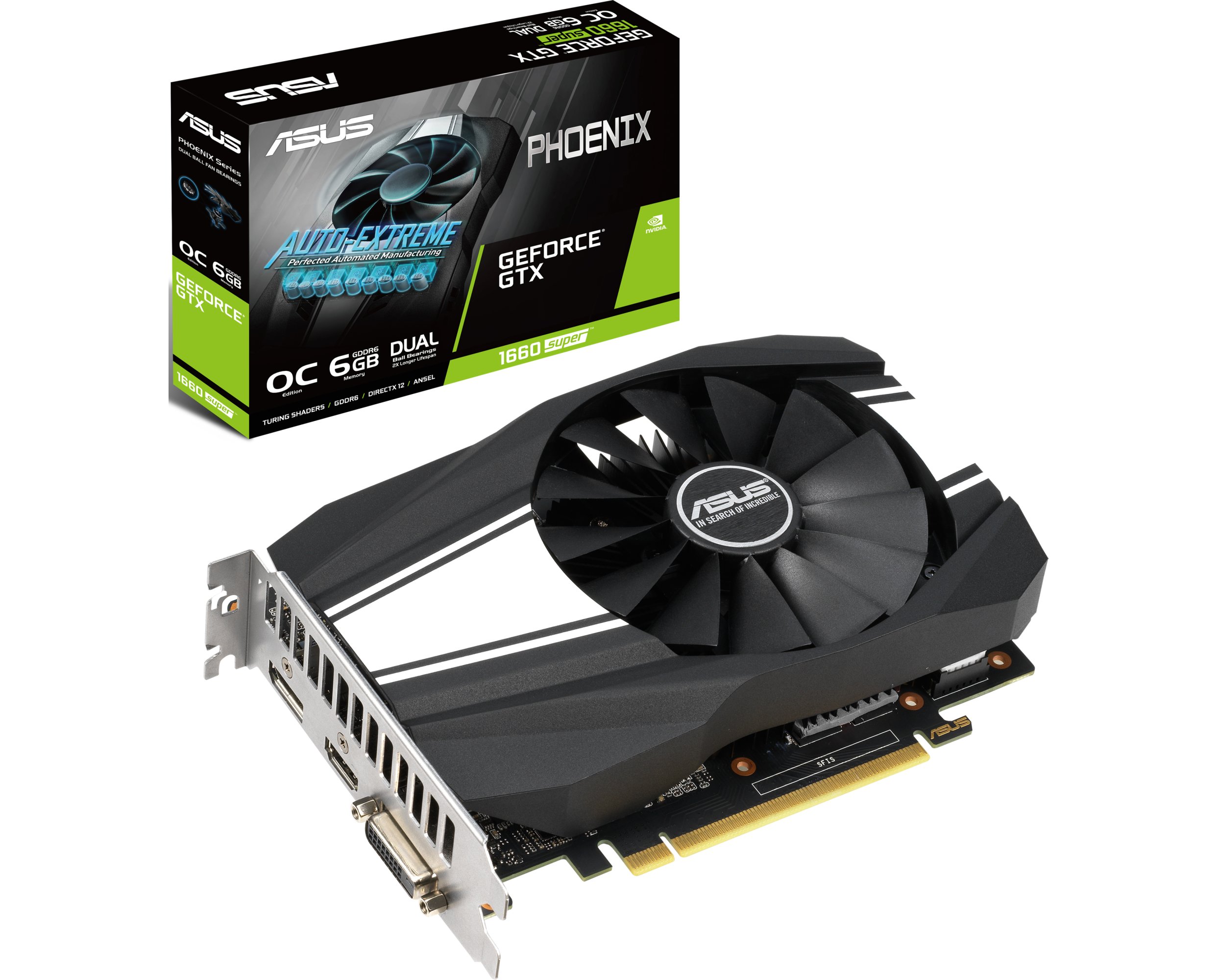 Видеокарта Asus PCI-E GeForce GTX1660 Super 6GB DDR6 (PH-GTX1660S-O6G ...