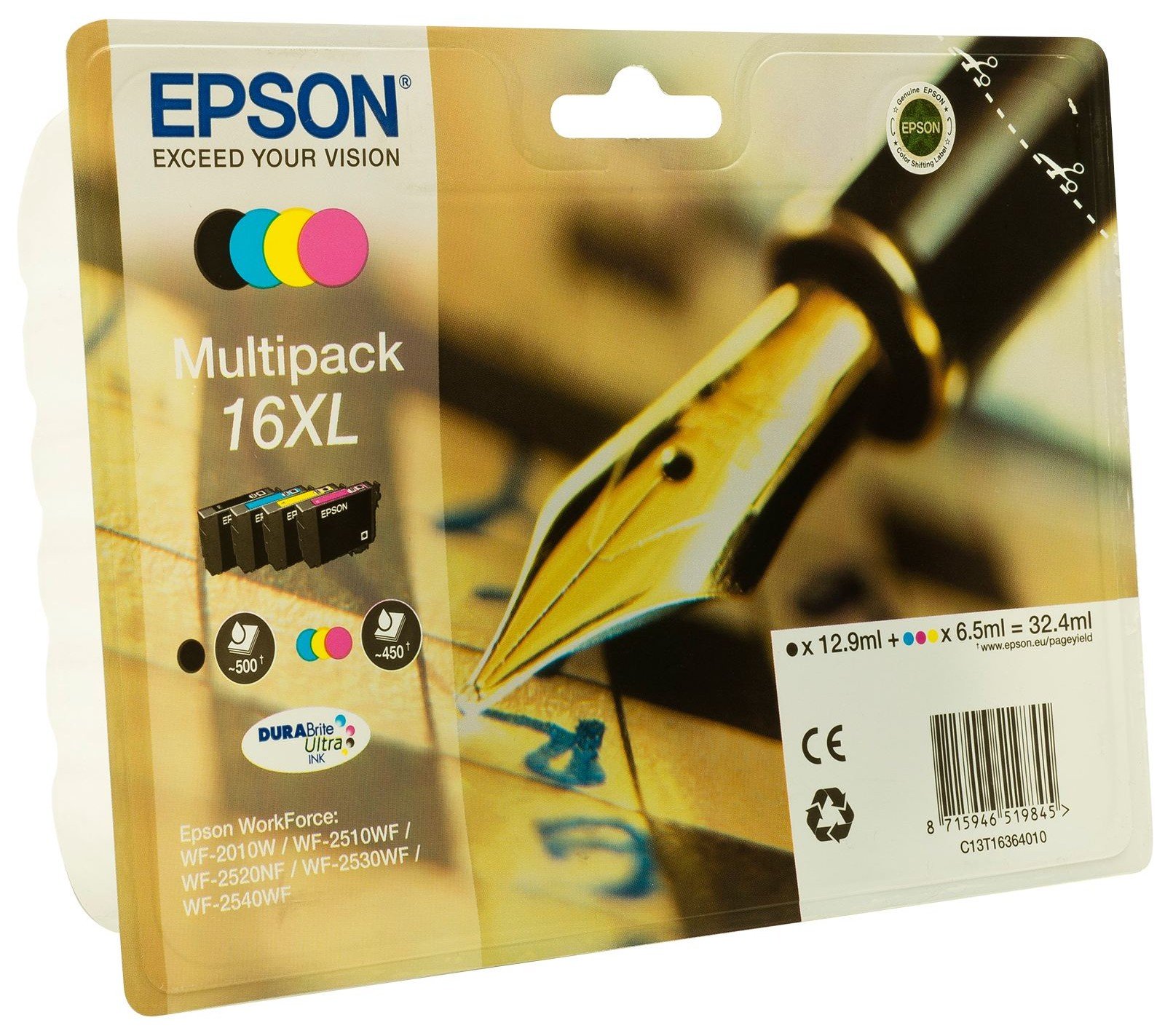Набор картриджей Epson Multipack 16XL (C, M, Y, Bk) (C13T16364010 ...