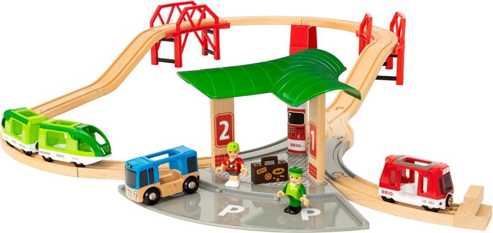 Железная дорога Brio World Набор с автовокзалом и мостами (33627 ...