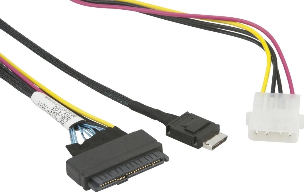 Кабель Supermicro Oculink to PCIE U.2 with Power Cable 0.75m CBL-SAST ...