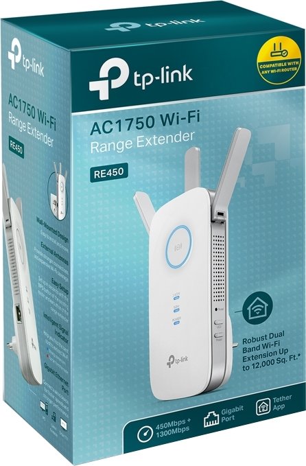 Точка доступа TP-Link RE450 купить | ELMIR - цена, отзывы, характеристики