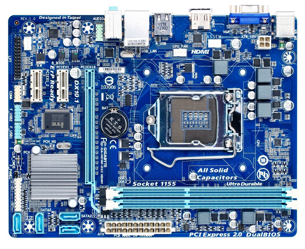 Материнская плата GigaByte GA-H61M-DS2 HDMI s-1155 H61 купить | Elmir ...