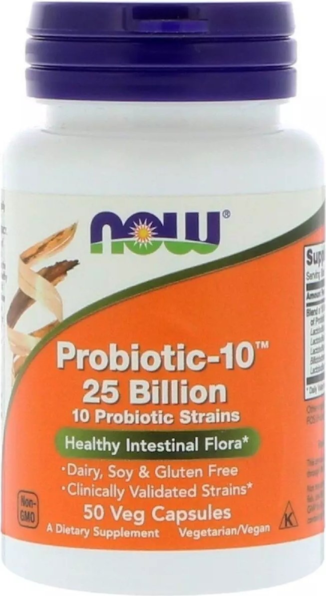 Пробиотики Now Foods Probiotic-10 25 Billion 50 Растительных Капсул ...