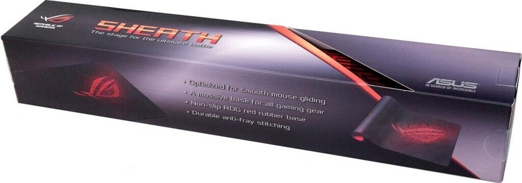 ASUS ROG Sheath Gaming Muismat 90MP00K1-B0UA00 Zwart en Rood