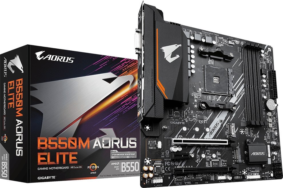 Материнская плата GigaByte B550M AORUS Elite s-AM4 B550 купить | Elmir ...