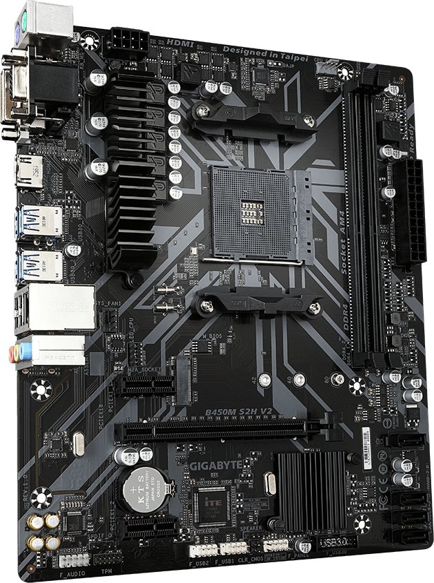Материнская плата Gigabyte B450M S2H V2 s-AM4 B450 купить | Elmir ...