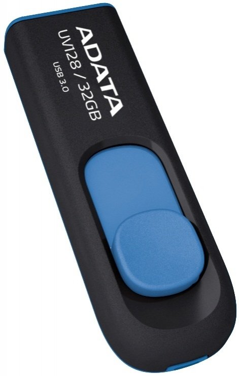 USB флеш накопитель 32GB A-Data UV128 Black/Blue (AUV128-32G-RBE ...