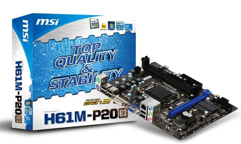 Материнская плата MSI H61M-S20 s-1155 H61 купить | Elmir - цена, отзывы ...