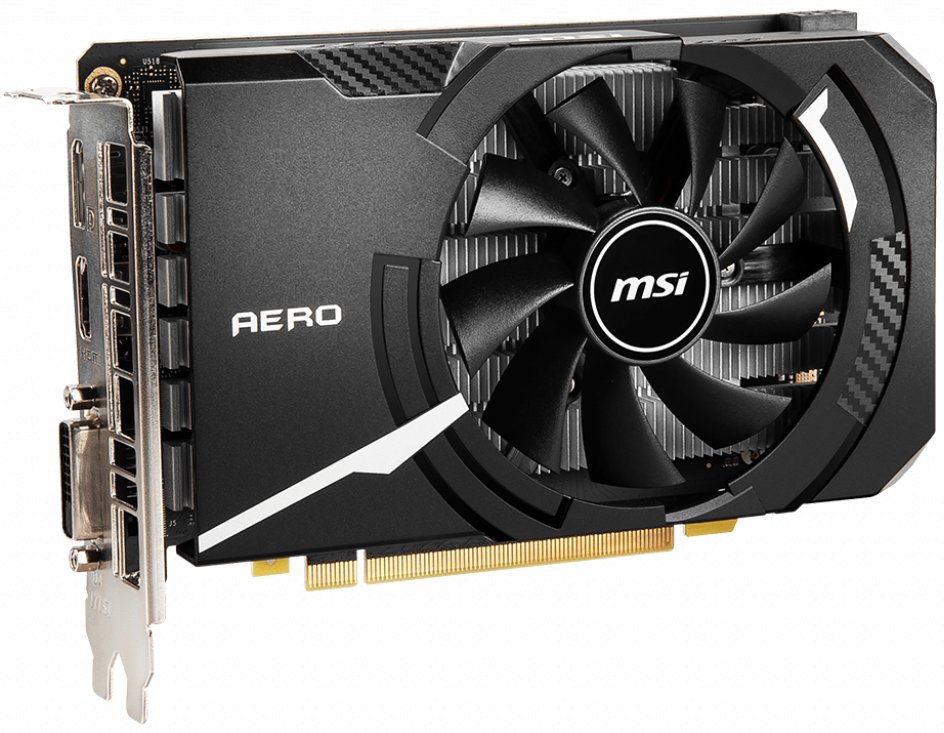 Видеокарта MSI PCI-E GeForce GTX1650 4GB DDR6 (GTX 1650 D6 AERO ITX V1 ...