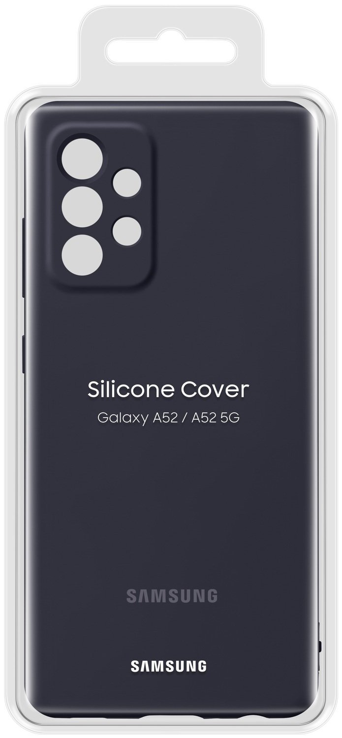 Чехол для Samsung Galaxy A52 A525 Silicone Cover Black (EF-PA525TBEGRU ...