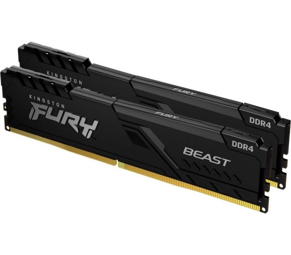Модуль памяти Kingston Fury DDR4 32GB 2x16GB 3200MHz Beast Black