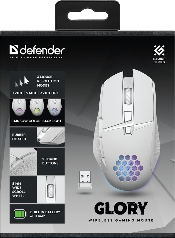 Мышь Defender Glory GM-514 White (52513) купить | ELMIR - цена, отзывы ...
