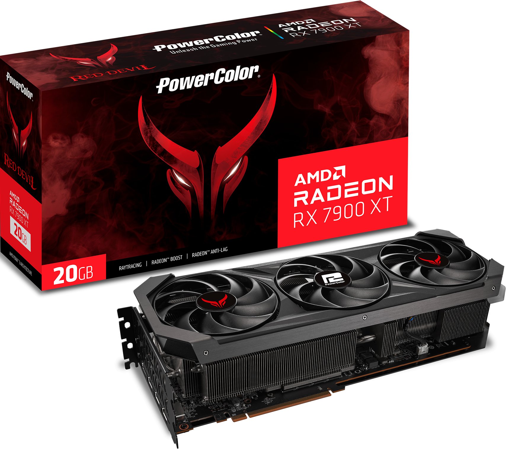 Видеокарта PowerColor PCI-E Radeon RX 7900 XT 20GB DDR6 Red Devil