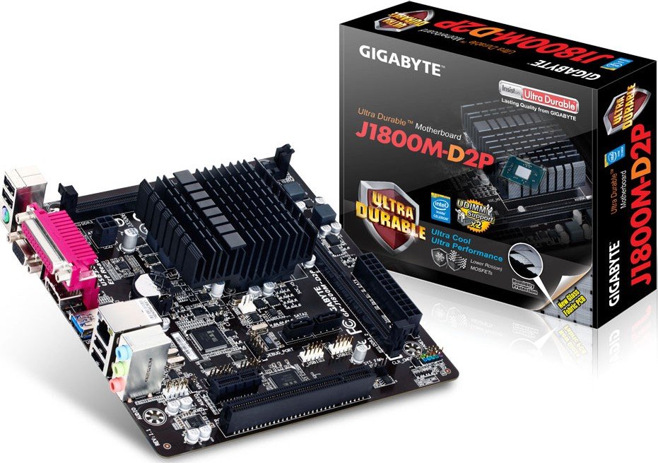 Материнская плата + процессор J1800 GigaByte GAJ1800MD2P mATX купить