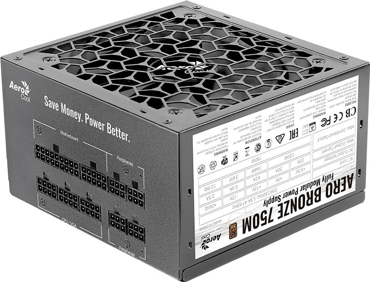 Блок питания 750W AeroCool Aero Bronze Fully Modular 750M (ACPB-AR75AEC ...