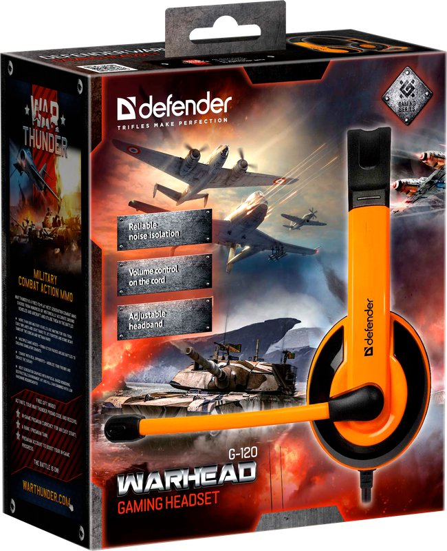 Наушники Defender Warhead G-120 Black/Orange (64099) купить | ELMIR ...