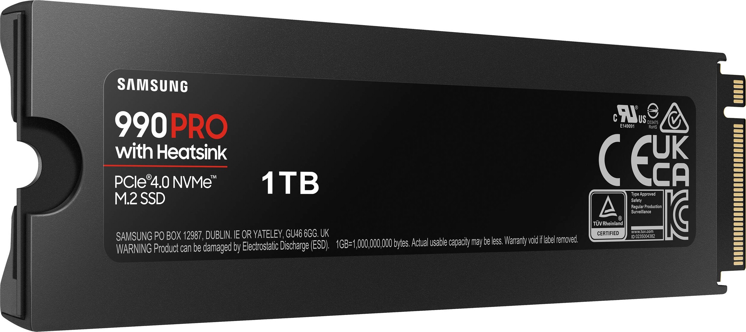 SSD-накопитель M.2 1TB Samsung 990 PRO Heatsink (MZ-V9P1T0CW