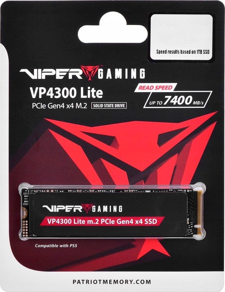 SSD-накопитель M.2 1TB Patriot Viper VP4300 Lite (VP4300L1TBM28H