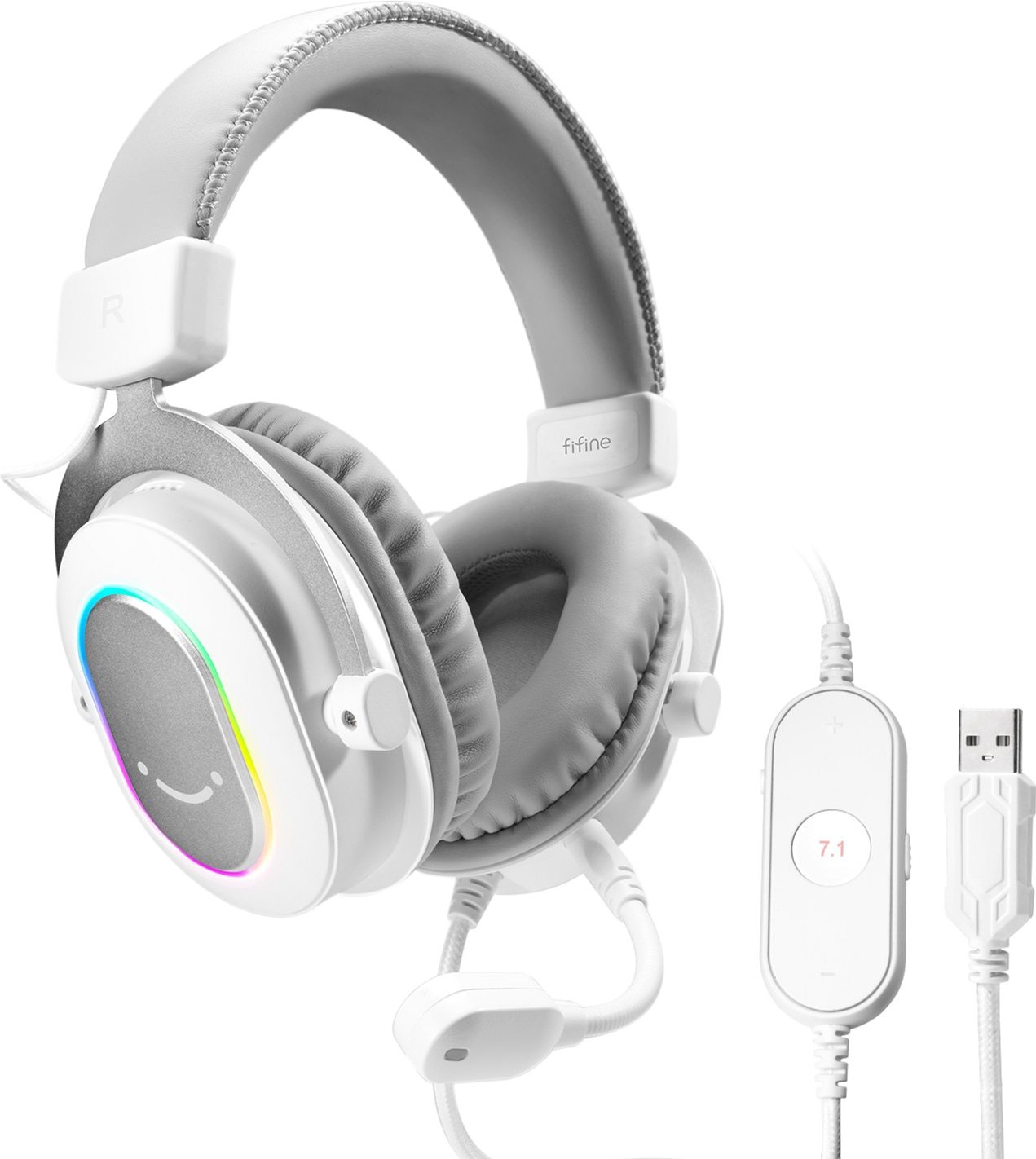 Наушники FIFINE H6 RGB White купить | ELMIR - цена, отзывы, характеристики