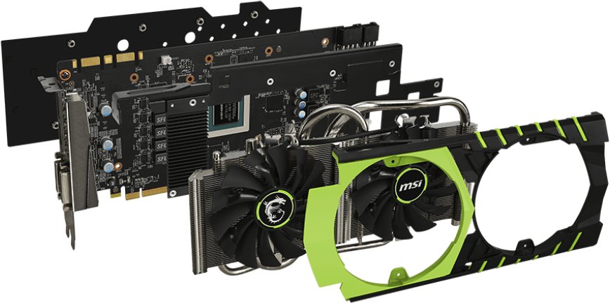 Видеокарта MSI PCI-E GeForce GTX970 4GB DDR5 (GTX 970 GAMING 100ME ...