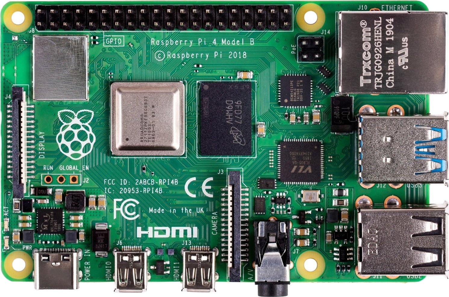 Одноплатний комп'ютер Raspberry Pi 4 Model B 4GB (RPI4-MODBP-4GB