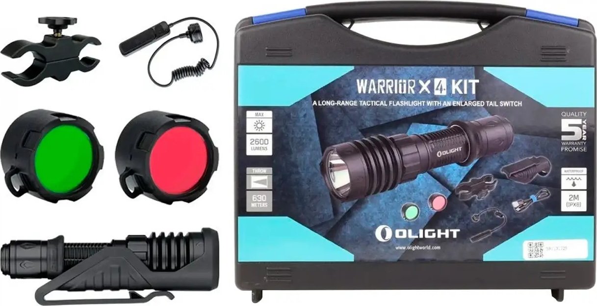 Фонарь Olight Warrior X 4 Kit Matte Black (0.0000.0805) купить