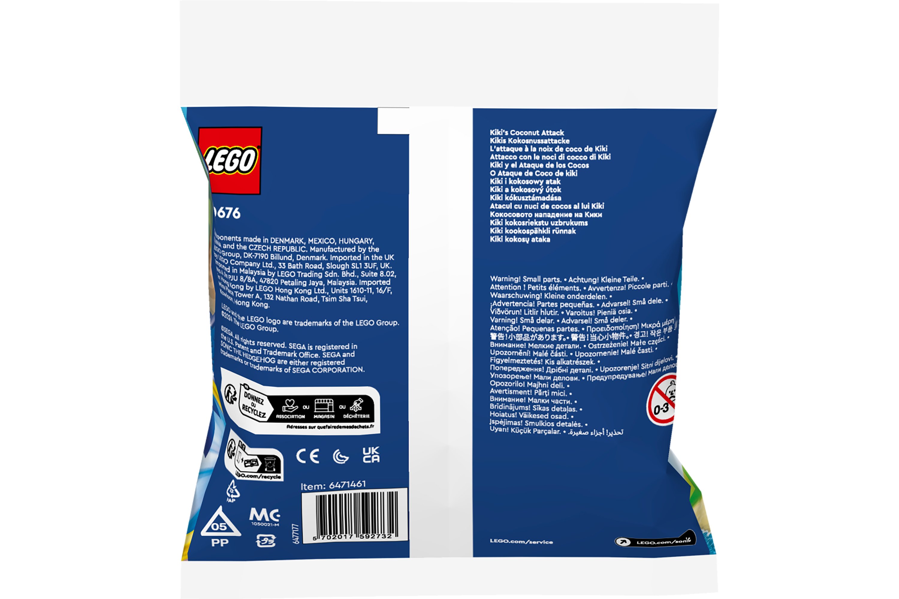 Конструктор LEGO Sonic Кокосова атака Кікі (30676) купити | ELMIR