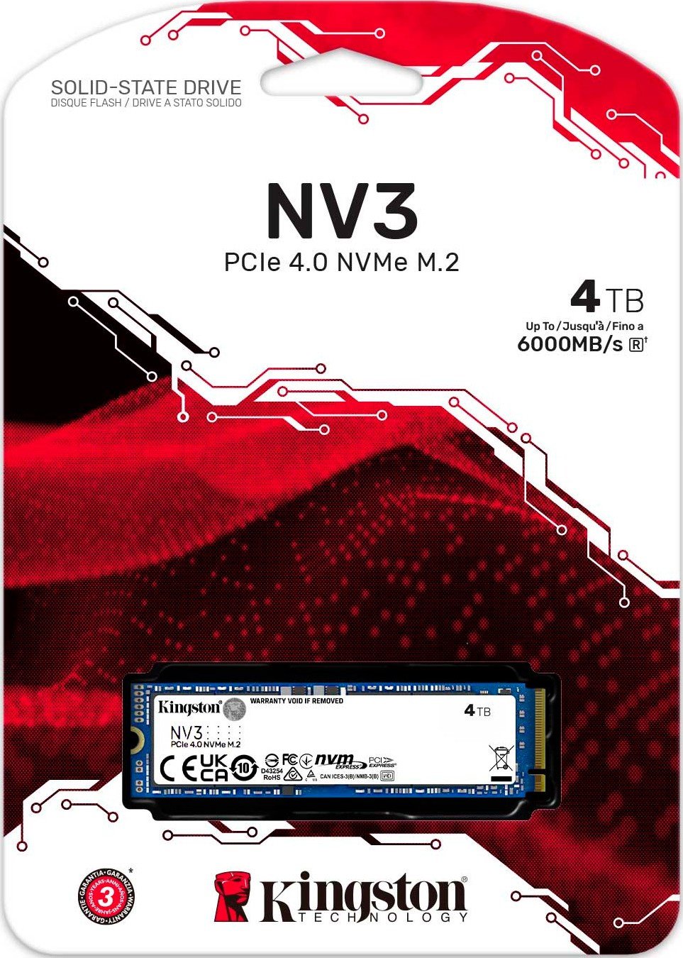 【いな】SSD 4TB × 4台 SSD-накопитель M.2 4TB Kingston NV3 (SNV3S/4000G) купить | ELMIR