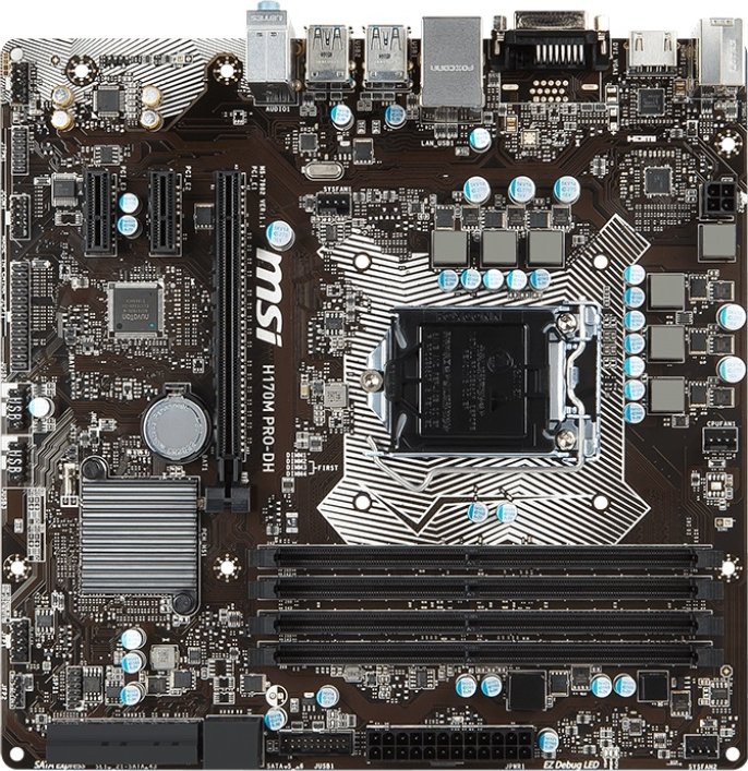 Материнская плата MSI H170M Pro-DH s-1151 H170 купить | Elmir - цена ...