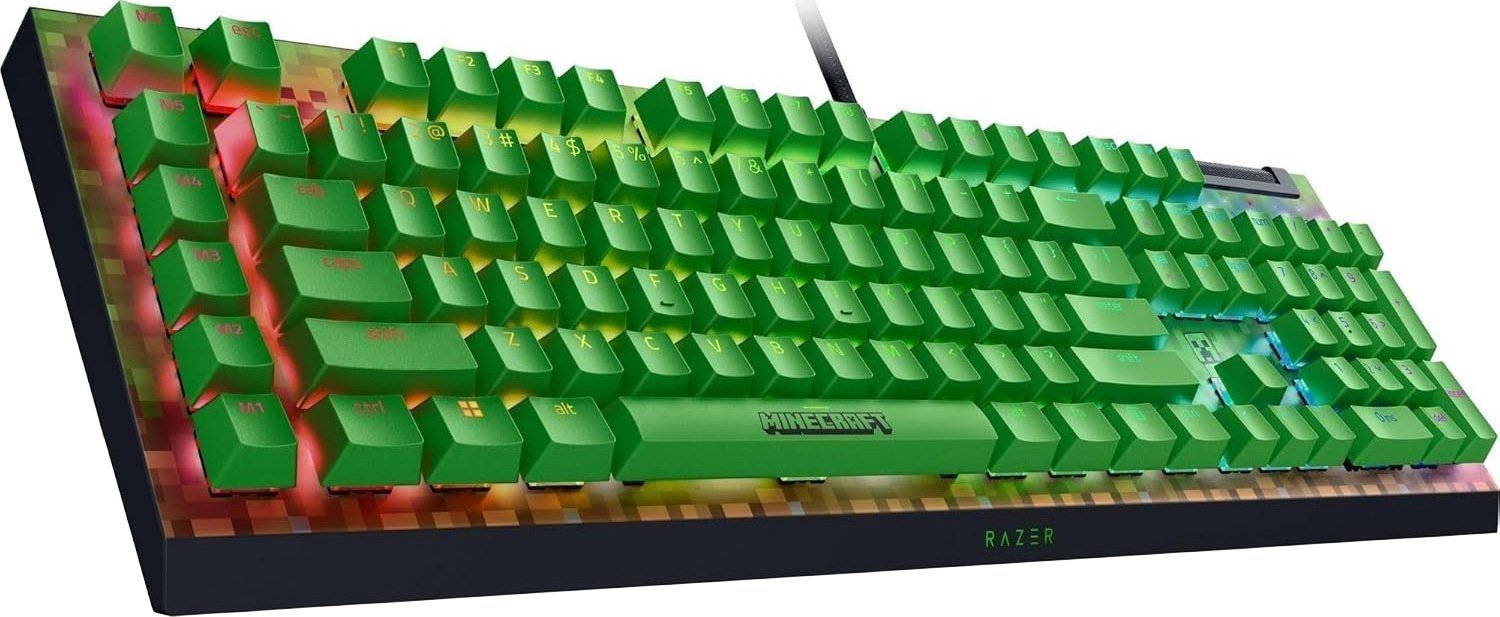 Клавиатура Razer BlackWidow V4 X Minecraft Edition (RZ03-04704100