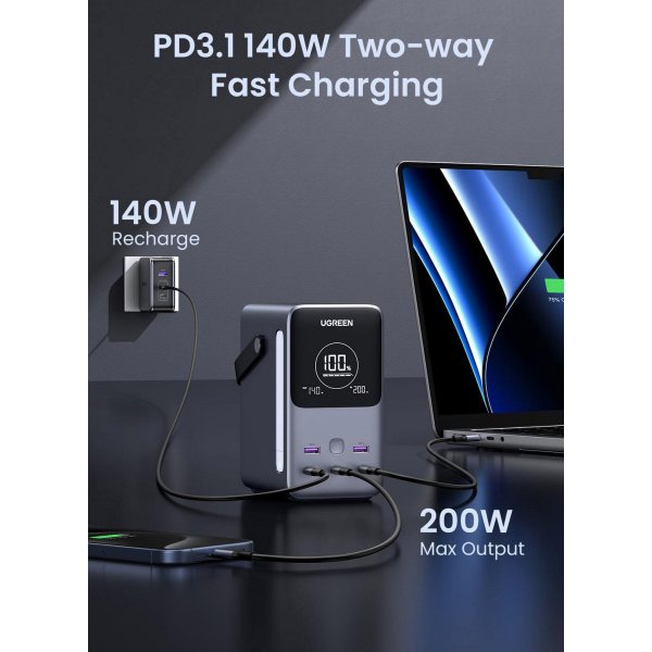 Аккумулятор универсальный UGREEN PB770 48000mAh 300W (25286