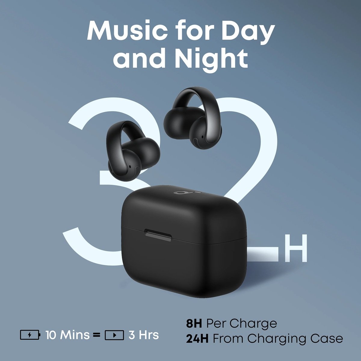 Навушники Anker SoundCore AeroClip Black (A3388G11) купити | ELMIR