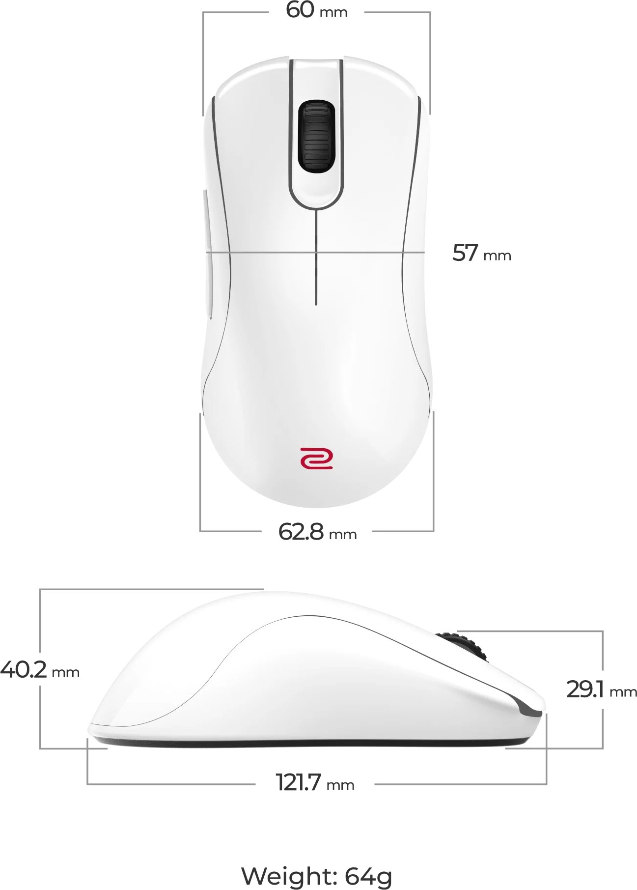 Мышь Zowie ZA13-DW White (9H.N4RBE.A3E) купить | ELMIR - цена