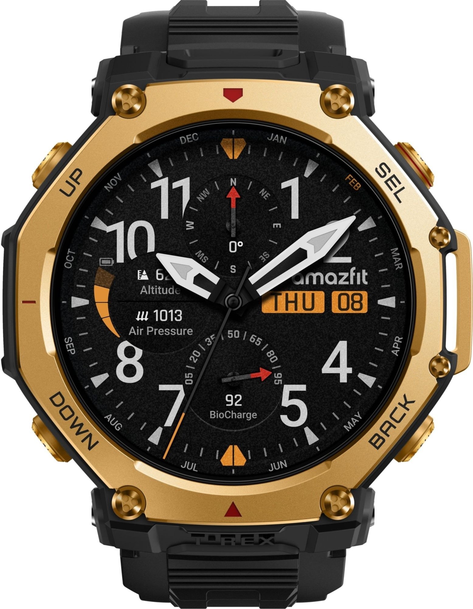 Смарт-годинник Amazfit T-Rex 3 Pro 48mm Black Gold (W2444OV5N
